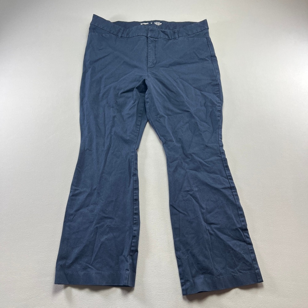 Old Navy Pixie Pants Womens 18 Blue Flared Leg High Rise Business Office Wear